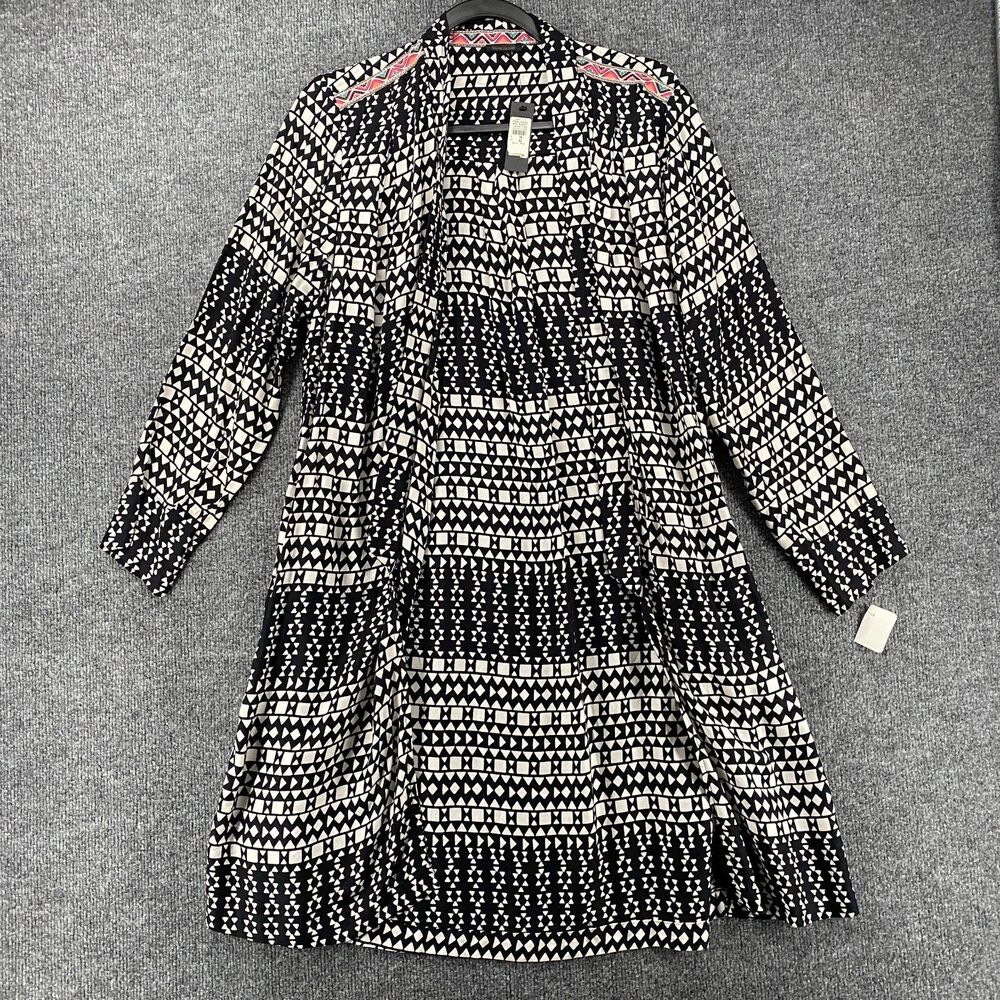 River Island Kimono Top Womens L Open Front Tripal Hippie Boho Cottagecore